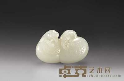 清中期 白玉双鹅 长5.1cm